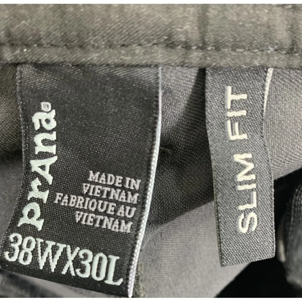 Prana Pants Mens 38x30 Alameda Slim Straight Stretch ‎ 50+ UPF Iron Gray